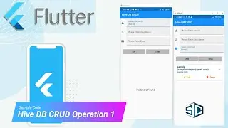 Flutter Hive DB CRUD Operation 1 by Sample Code | Flutter Tutorial | Flutter 2022