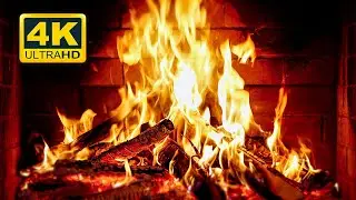 🔥 Cozy Fireplace 4K (12 HOURS). Fireplace with Crackling Fire Sounds. Fireplace Burning 4K