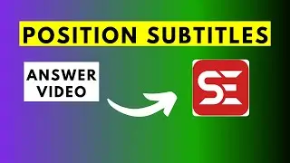 How to Position Subtitles in Subtitle Edit Slightly Higher than the Default Position✅Answer Video ✅