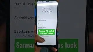 Samsung A12 Tvs lock Permanent Remove