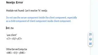Module not found   Can not resolve 'fs' nextjs   using server component inside child component