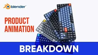 Breakdown of Keychron Keyboard Product Aniamation in Blender rendered with eevee