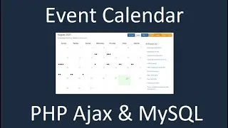 Event Calendar with jQuery, PHP and MySQL - PHP Project