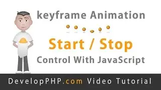 Start Stop CSS Sprite keyframes animation with JavaScript