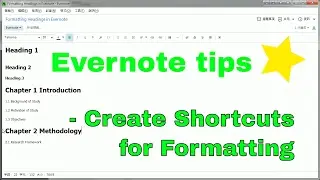 Shortcut for formating texts to heading styles in Evernote with PhraseExpress