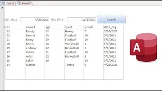 Microsoft Access Form| search data between two dates in listbox  Using VBA  in access forms