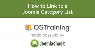 Joomla Beginner Class, Lesson #14: How to Link to a Joomla Category List