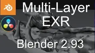 Blender 2.93 multi layer exr to Davinci Resolve 17 compositing + crypto matte