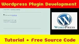 Facebook Link on all Posts Wordpress Plugin Tutorial with Source Code
