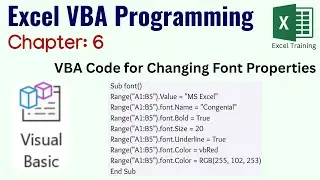 Change Font Property Using Macro Codes | Macro and VBA Tutorial Chapter 7