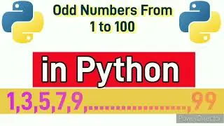 print  odd numbers from 1 to 100 in python using for loop. 