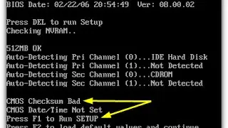 CMOS Checksum Bad - Quick Easy Fix 1