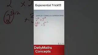 Exponential Trick!!#dellymathsconcepts #cxcmaths #fast #gcse