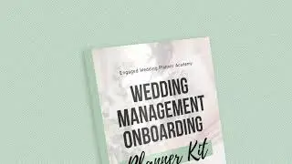 Wedding Management Onboarding Planner Kit