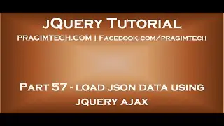 load json data using jquery ajax