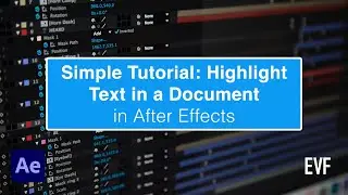 Tutorial: Highlight Text in a Document in After Effects