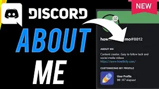 How To Add About Me On Discord - New Discord Bio