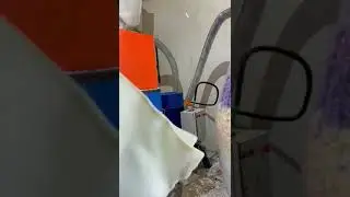 Дробление поролона на МИ-800 с применением пневмотранспортом