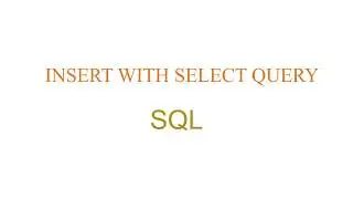 How to Insert data with the combination of INSERT and SELECT query in sql