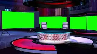 Green Screen 4K News Studio Set | 2024 | Chroma Key | 1080P_HD