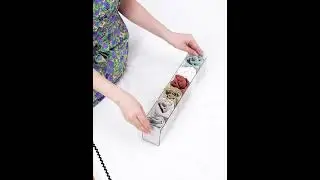 Органайзер секционный с раздвижной крышкой для хранения мелких вещей с перегородками