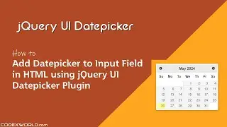 Add Datepicker to Input Field in HTML using jQuery UI