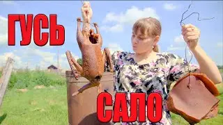 КАКОЕ ХОЗЯЙСТВО ДЕРЖАТЬ, ЧТОБ НЕ ПОМЕРЕТЬ С ГОЛОДУю  КОПТИМ ГУСЯ. ИЗ ГОРОДА В ДЕРЕВНЮ 316 серия
