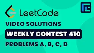 Leetcode Weekly Contest 410 | Video Solutions - A to D | by Viraj Chandra | TLE Eliminators