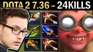 Snapfire Gameplay Miracle with Rapier and 24 Kills - Dota 2 7.36