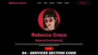 Complete Responsive Portfolio Website using HTML CSS and JavaScript | Services Section Code