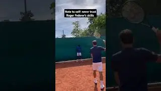 Never trust Roger Federer's skills. The time Roger almost castrated Gaël Monfils #tennis