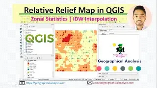 How to Create Relative Relief Map in QGIS | Zonal Statistics | IDW Interpolation in QGIS