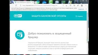 Если не работает браузер ESET Защита банковской оплаты, то надо отключить Punto Switcher.