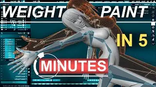 Blender 2.82 : Weight Painting In 5 Minutes-!!! (COMPLETE Lesson)