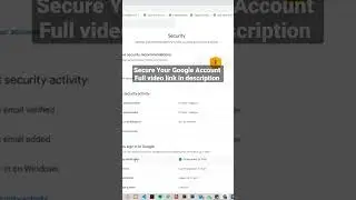 Secure your Google account 