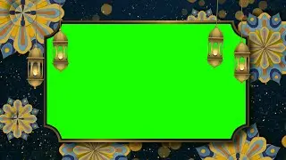 Ramadan Mubarak 🌙 Frame Green Screen | No Copyright Overlay for Editors & Creators