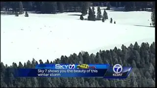 Sky 7 captures bird eye view of snow storm