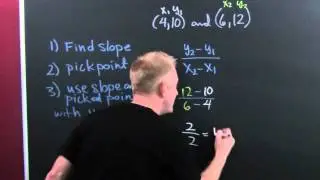 Find the Equation of a Line Given Two Points