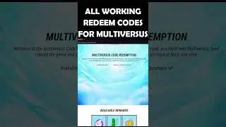 ALL WORKING REDEEM CODES FOR MULTIVERSUS #multiversus #warnerbros #redeemcode