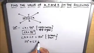 How to find the missing angles formed by intersecting lines / Finding angles between lines