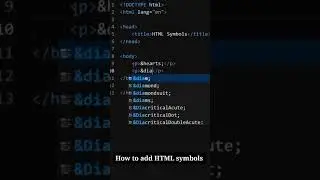 How to add symbols in HTML #html #css