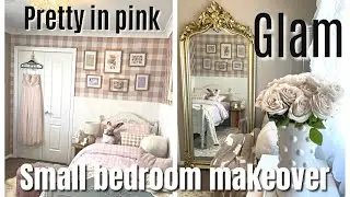 PRETTY IN PINK SMALL BEDROOM MAKEOVER 2024 | SMALL BEDROOM DECORATING IDEAS