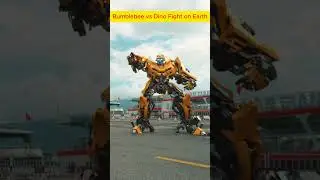 Transformers The Last Knight: Bumblebee vs Dino Fight Scene 