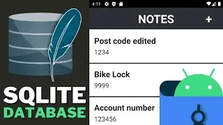 SQLite Database Tutorial Android Studio | Note List View App with Persistent Data