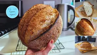 Classic tartine from Chad Robertson's recipe. Fluffy and crispy sourdough bread.