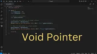 What is Void pointer in C. 