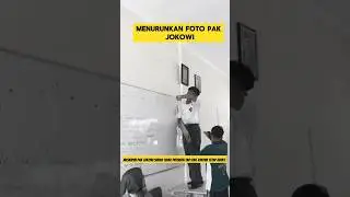 murid sekolah menangis saat menurunkan foto Jokowi dan ma'ruf amin ‼️ 