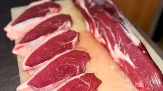 Обвалка Разделка Говядины . Задняя часть ляжка . Вырезка стейки 🥩