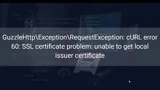 Wampserver - cURL error 60 SSL certificate problem unable to get local issuer certificate