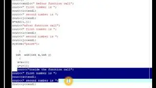 FUNCTION CALL BY VALUE